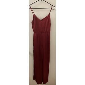 forever 21 maroon jumpsuit Small Women’s wide leg